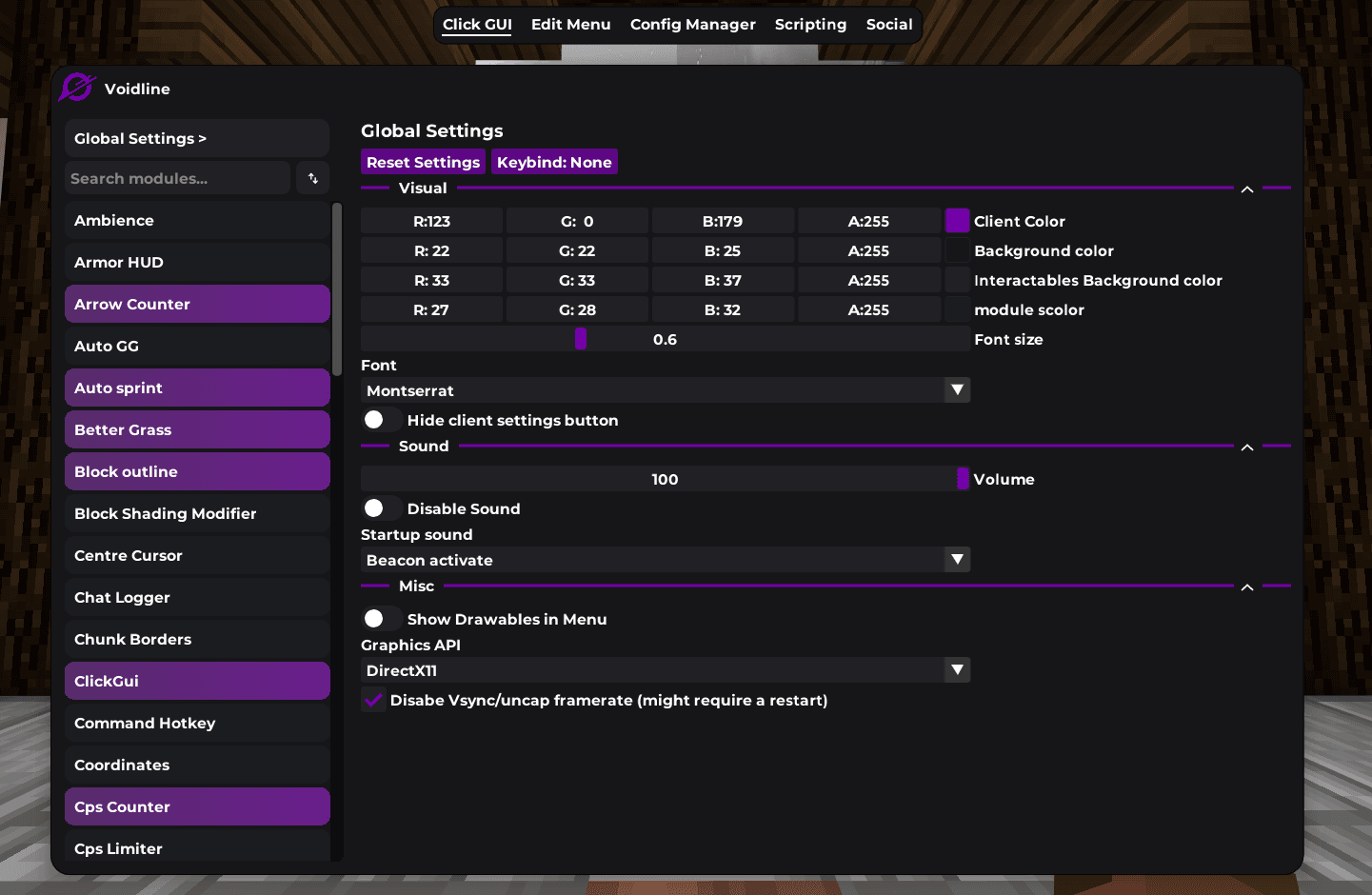 Sleek ClickGUI